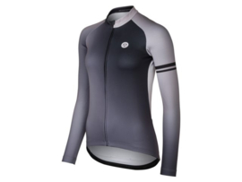 AGU Essential Gradient dames fietsshirt lange mouwen - zwart/grijs