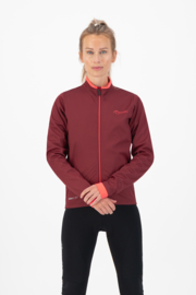 Rogelli Essential dames winter fietsjack - bordeaux/coral