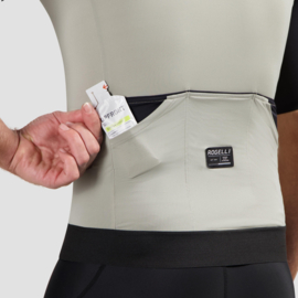 Rogelli Distance II heren fietsshirt korte mouwen - taupe/zwart