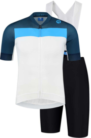 Rogelli Prime heren fietskledingset –wit/blauw/zwart