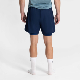 Rogelli Essential 2-in-1 korte hardloopbroek heren - blauw
