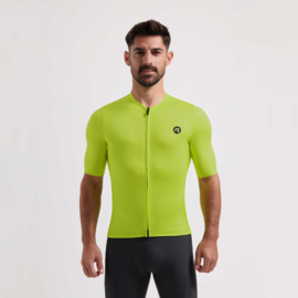 Rogelli Distance heren fietsshirt korte mouwen - lime