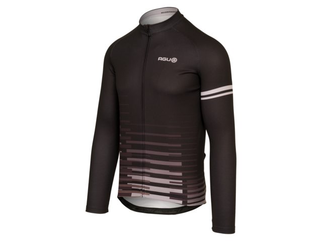 AGU Faded Blocks heren fietsshirt lange mouwen - zwart