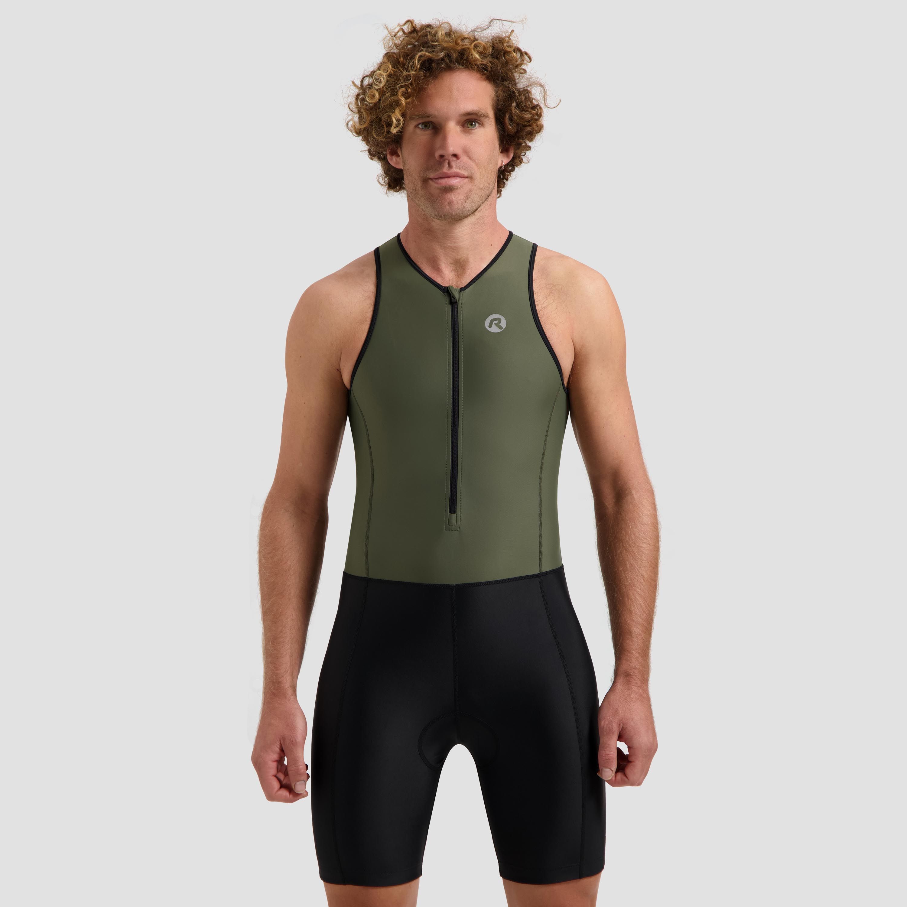 Rogelli Florida triathlon suit - legergroen/zwart