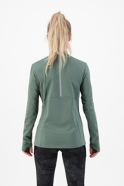 Rogelli Snake dames hardloopshirt lange mouwen - groen/coral