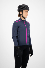 Rogelli Pesara dames winter fietsjack - blauw/roze