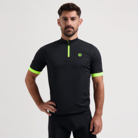 Rogelli Core fietsshirt korte mouwen - zwart/fluor