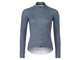 AGU Performance merino dames fietsshirt lange mouwen - blauw