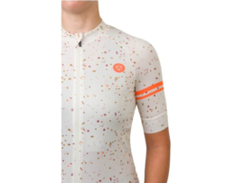 AGU Mini Flower dames fietsshirt korte mouwen - cream