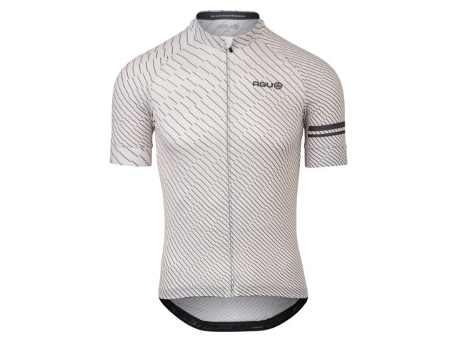 AGU Essential Chippie Lines heren fietsshirt korte mouwen - chalk white