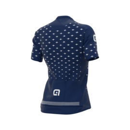 Alé Stars dames fietsshirt korte mouwen - blauw/wit