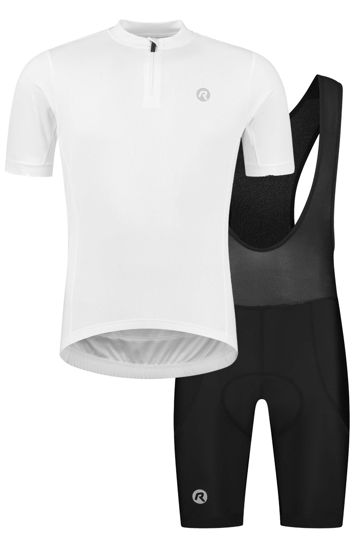 Rogelli Core heren fietskledingset - wit/zwart