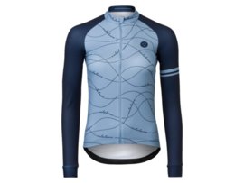 AGU Velo Wave dames fietsshirt lange mouwen - blauw