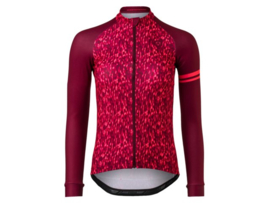 AGU Essential Melange dames fietsshirt lange mouwen - neon coral