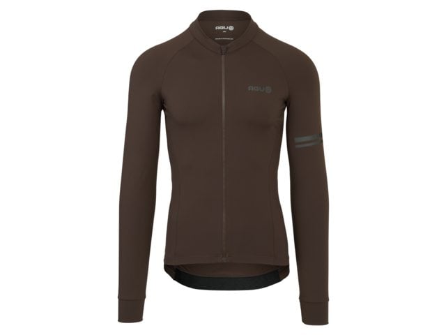 AGU Performance Solid heren fietsshirt lange mouwen - ground coffee