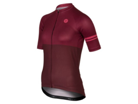 AGU Duo dames fietsshirt korte mouwen - bordeaux