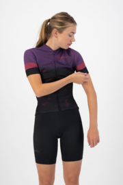 Rogelli Marble dames fietsshirt korte mouwen - paars/rood