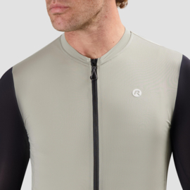 Rogelli Distance II heren fietsshirt korte mouwen - taupe/zwart