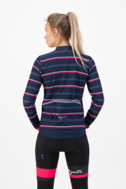 Rogelli Stripe dames winter fietsjack - blauw/roze