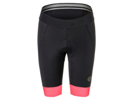 AGU Essential Prime II korte dames fietsbroek - zwart/coral