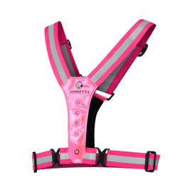 Rogelli hardloop veiligheidsvest met LED-verlichting - roze