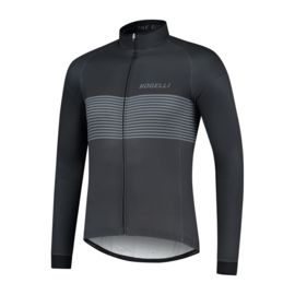 Rogelli Boost heren fietsshirt lange mouwen - zwart/grijs