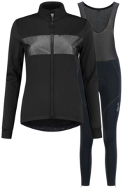 Rogelli Attq/Liona dames winter fietskledingset - zwart