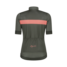 Rogelli Prime dames fietsshirt korte mouwen - groen/coral