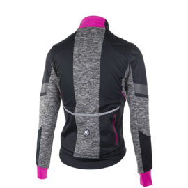 Rogelli Bliss dames winter fietsjack - zwart/grijs/roze