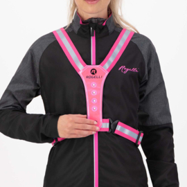 Rogelli hardloop veiligheidsvest met LED-verlichting - roze