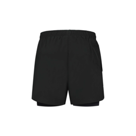 Rogelli Essential 2-in-1 korte hardloopbroek heren - zwart