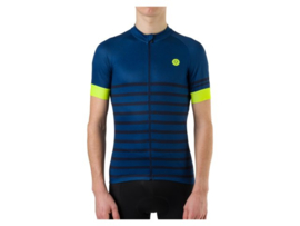 AGU Melange fietsshirt korte mouwen - blauw/fluor