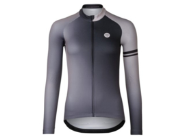AGU Essential Gradient dames fietsshirt lange mouwen - zwart/grijs