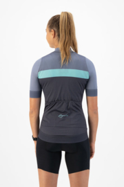 Rogelli Prime dames fietsshirt korte mouwen - blauw/turquoise