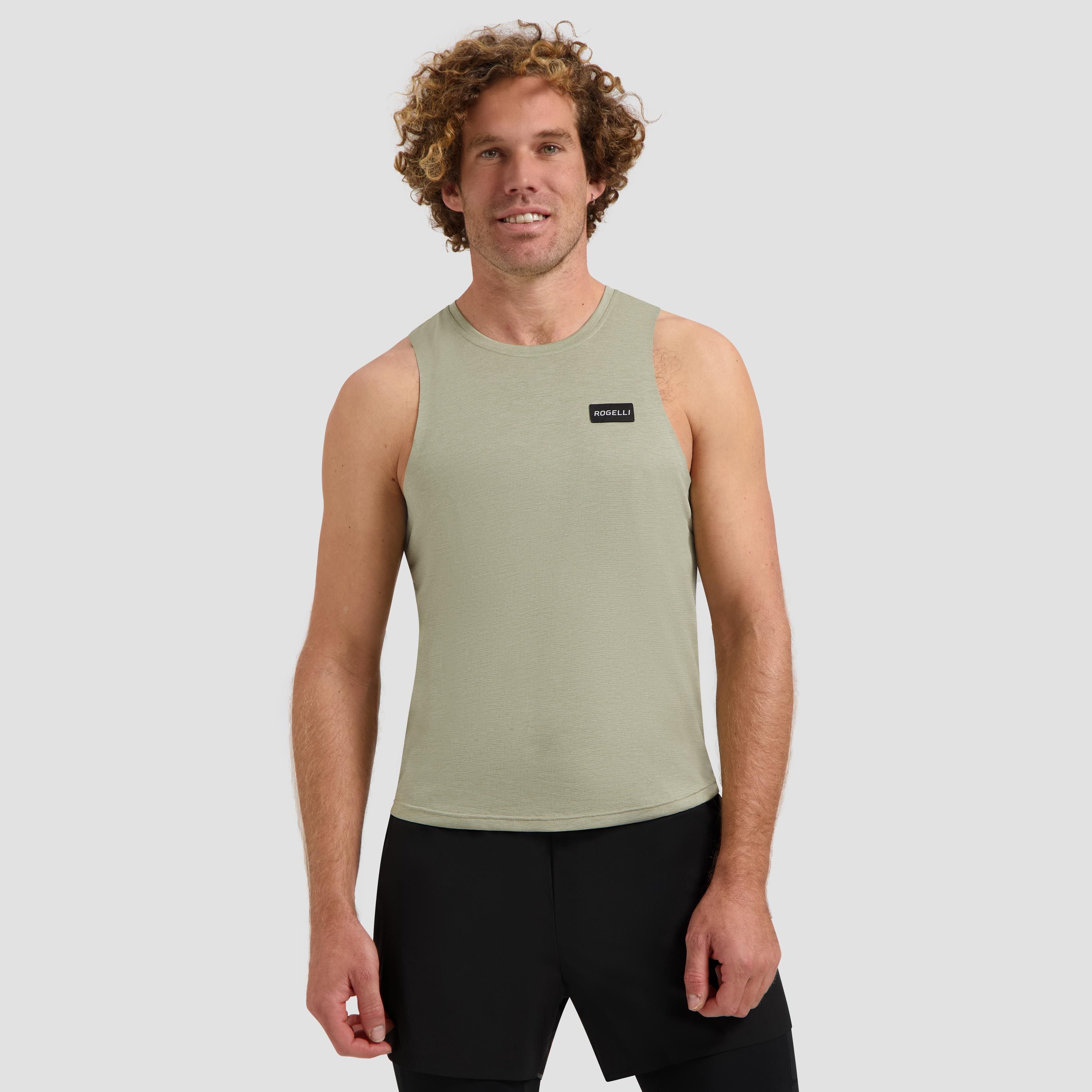 Rogelli Distance hardloop singlet heren - taupe