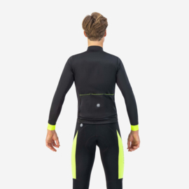 Rogelli Core heren fietsshirt lange mouwen - zwart/fluor