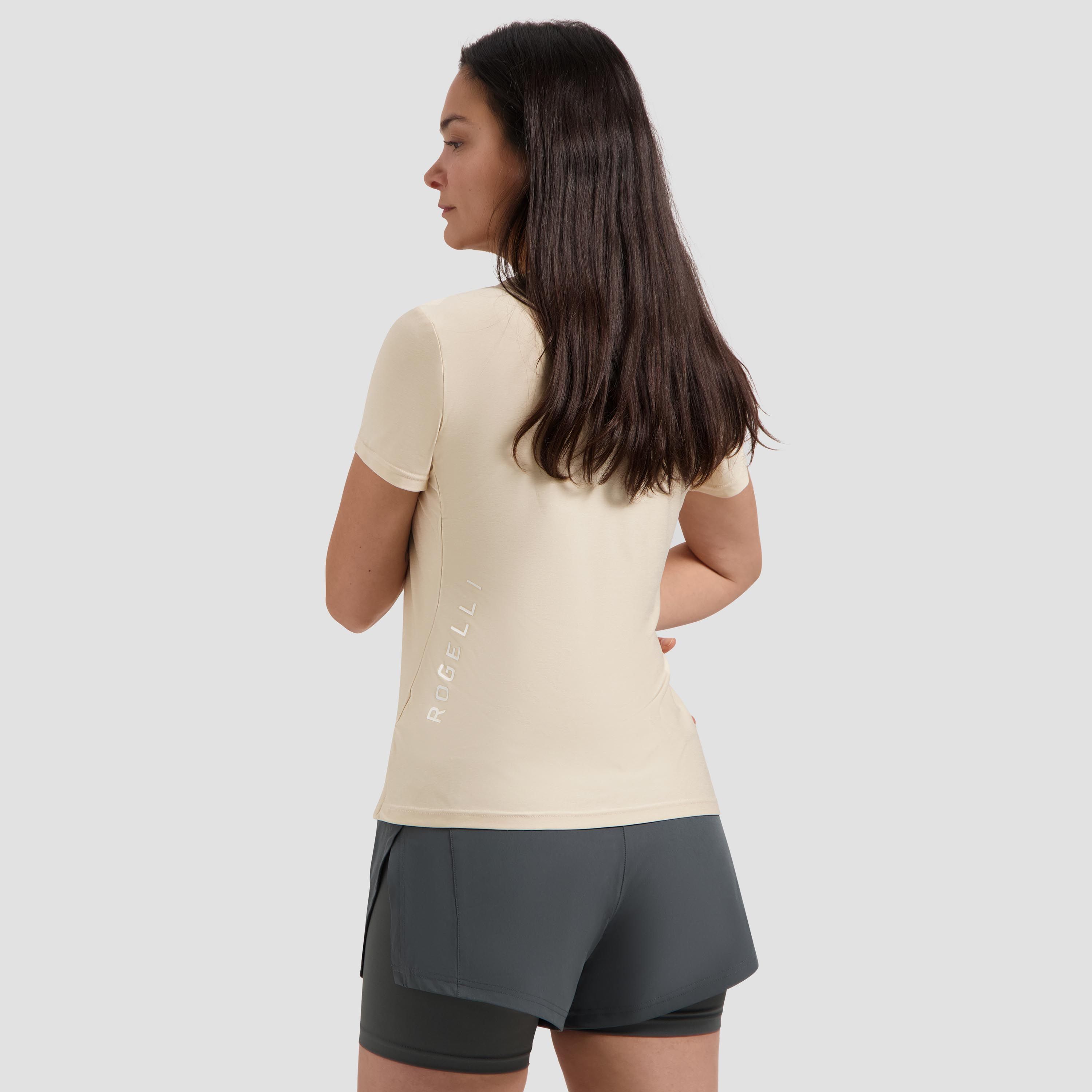Rogelli Essential hardloopshirt dames korte mouw - zand