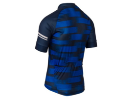 AGU Essential Grainy Stripe fietsshirt korte mouwen - blauw