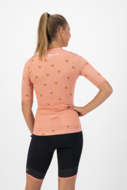 Rogelli Fruity dames fietsshirt korte mouwen - coral (eco)