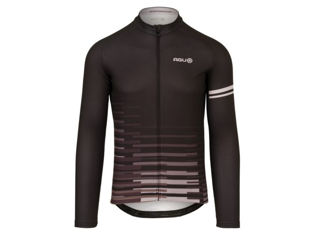 AGU Faded Blocks heren fietsshirt lange mouwen - zwart