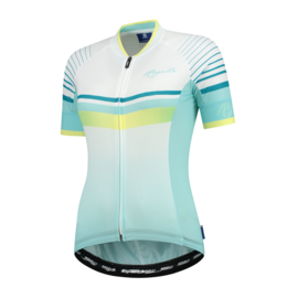 Rogelli Impress dames fietsshirt korte mouwen – turquoise/geel