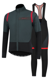 Rogelli Infinite/Fuse winter fietskledingset - grijs/zwart/rood