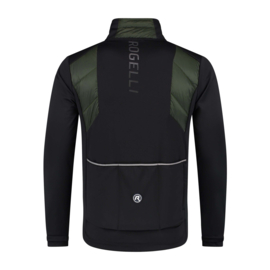 Rogelli Wadded II heren winter fietsjack - zwart/legergroen