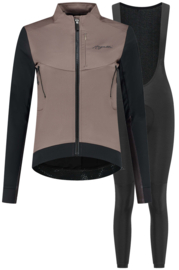 Rogelli Cadence/Ultracing dames winter fietskledingset - zwart/taupe