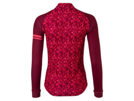 AGU Essential Melange dames fietsshirt lange mouwen - neon coral