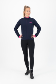 Rogelli Essential dames winter fietskledingset - blauw/roze/zwart