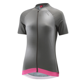 Löffler FZ Hotbond dames fietsshirt korte mouwen - olijf/roze