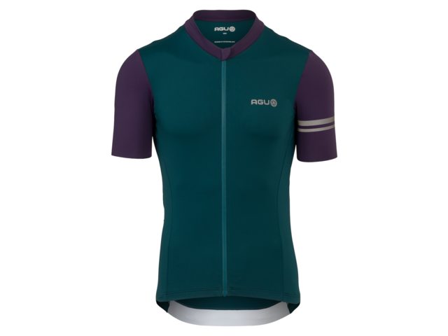 AGU Performance Colorblock heren  fietsshirt korte mouwen - deep sea green