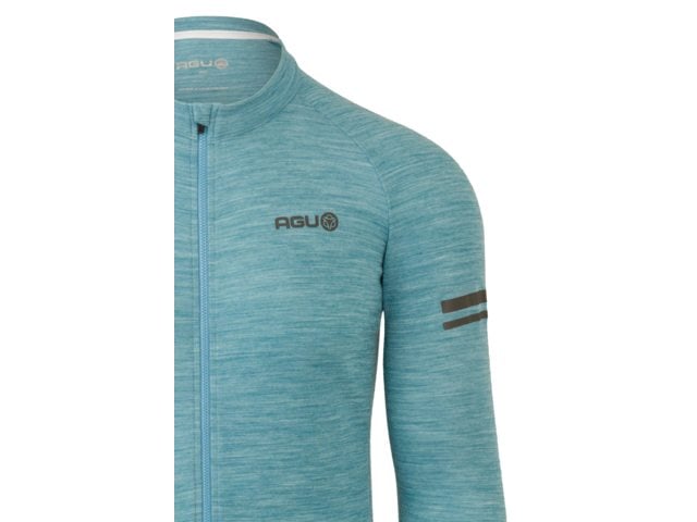 AGU Performance merino heren fietsshirt lange mouwen - liberty blue