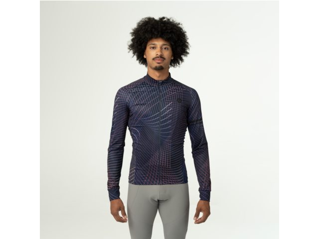 AGU Performance Nocturnal Lines heren fietsshirt lange mouwen - paars